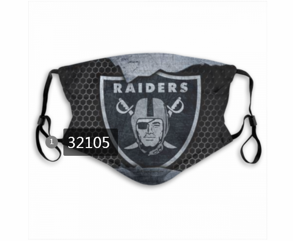 NFL 2020 Oakland Raiders #65 Dust mask with filter-0